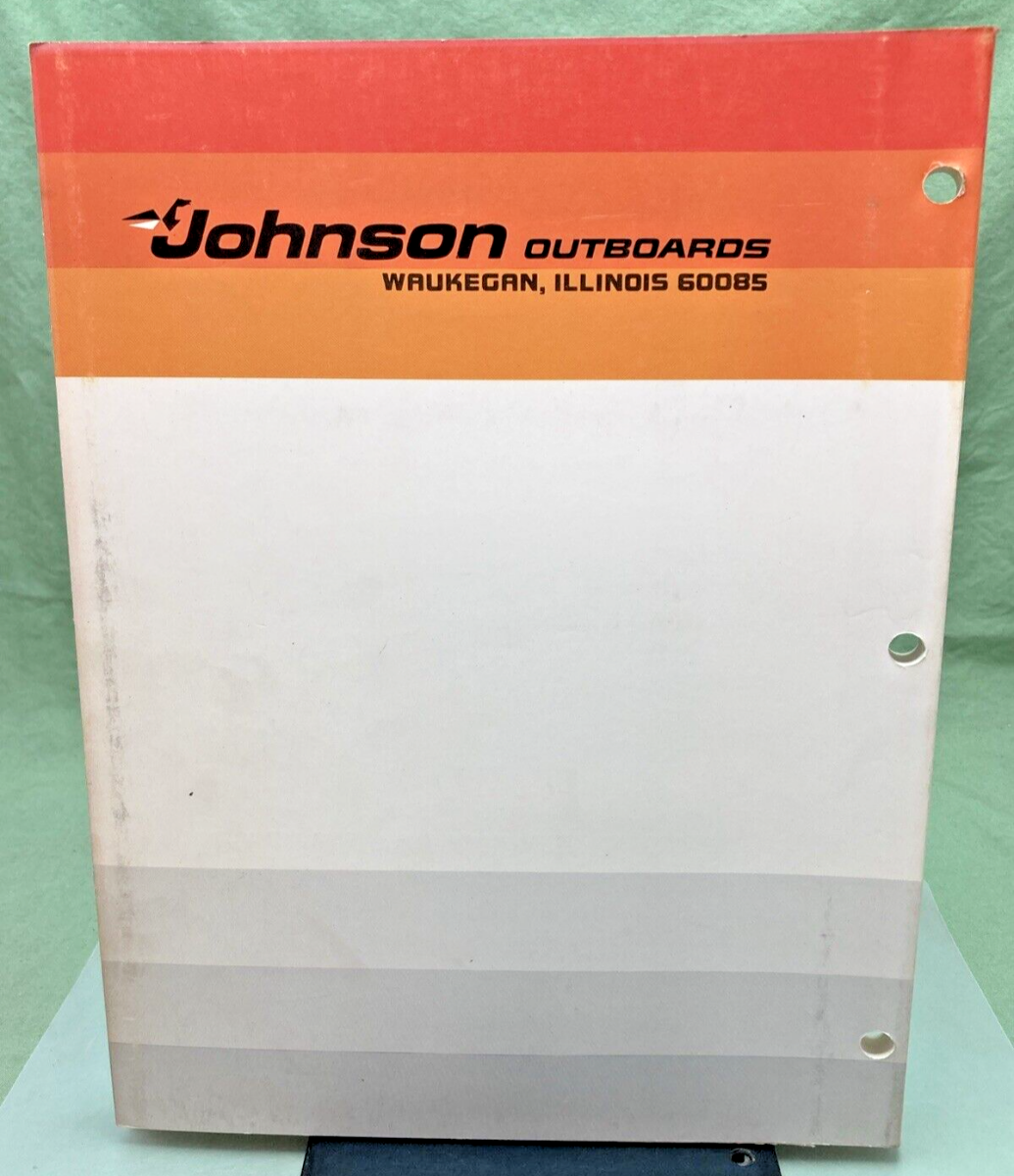 JOHNSON OUTBOARD SERVICE MANUAL SET JM-7704, JM-7705, JM-7706 1977