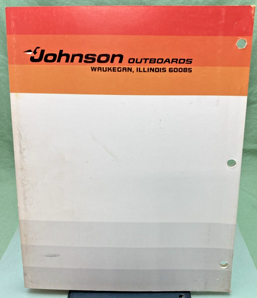 JOHNSON OUTBOARD SERVICE MANUAL SET JM-7707, JM-7708, JM-7709 1977
