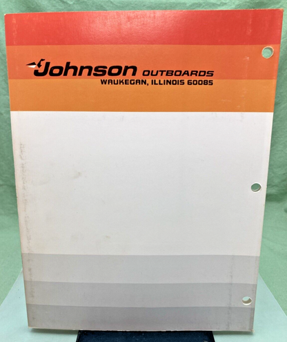 JOHNSON OUTBOARD SERVICE MANUAL SET JM-7707, JM-7708, JM-7709 1977