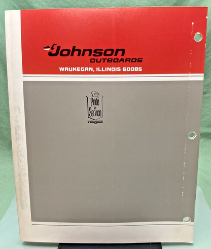 JOHNSON OUTBOARDS JM-7804, JM-7805 SERVICE MANUAL SET 1978