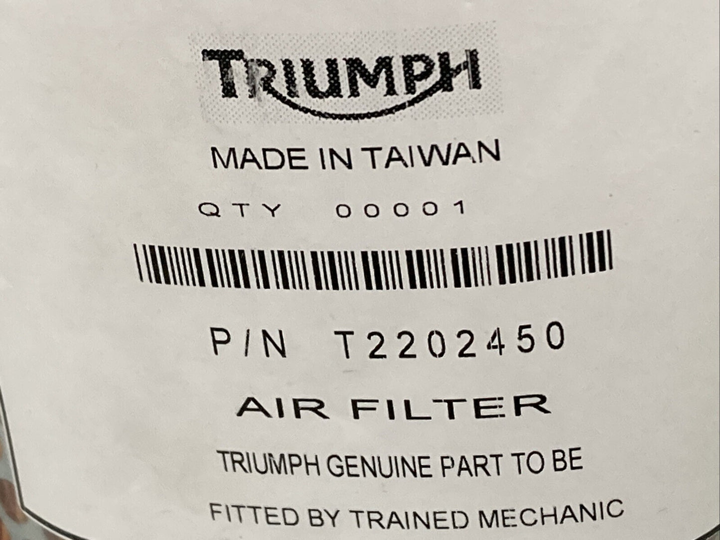 NEW GENUINE TRIUMPH T2202450 Filter, Air