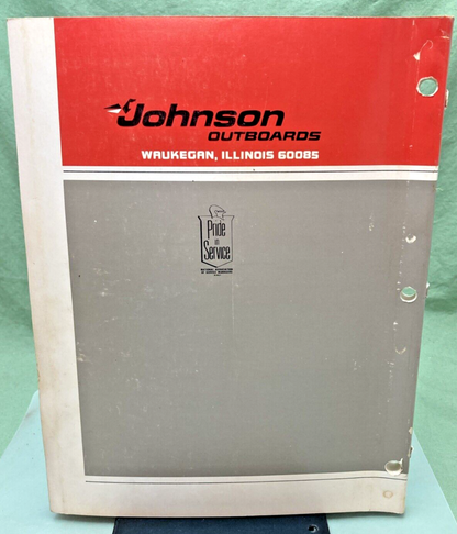 JOHNSON OUTBOARDS JM-7809, JM-7810 SERVICE MANUAL SET 1978
