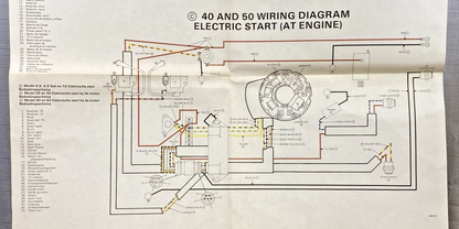 Electrical Circuit Wiring Diagram 9.9 Sail and 15 Electric Start 25, 30, 40, 50