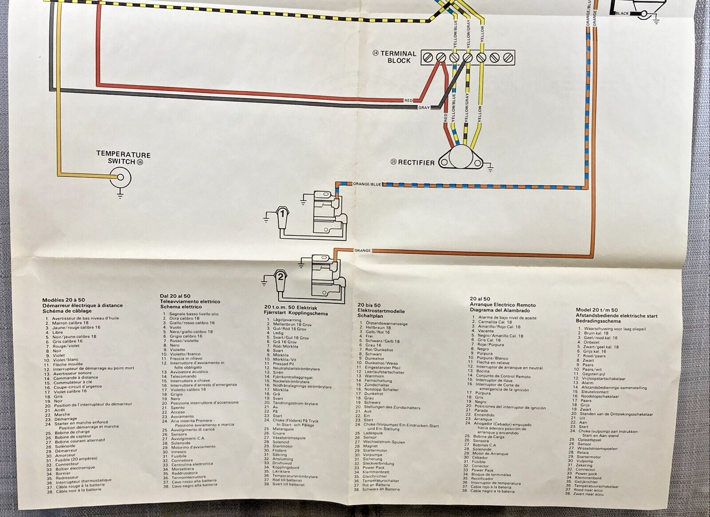20 THRU 50 REMOTE ELECTRIC START WIRING DIAGRAM FOR OUTBOARD MOTOR