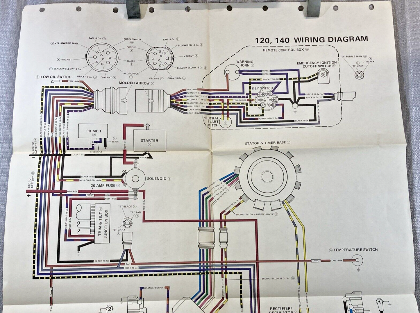 Johnson 120 & 140 HP Outboard Wire Diagram