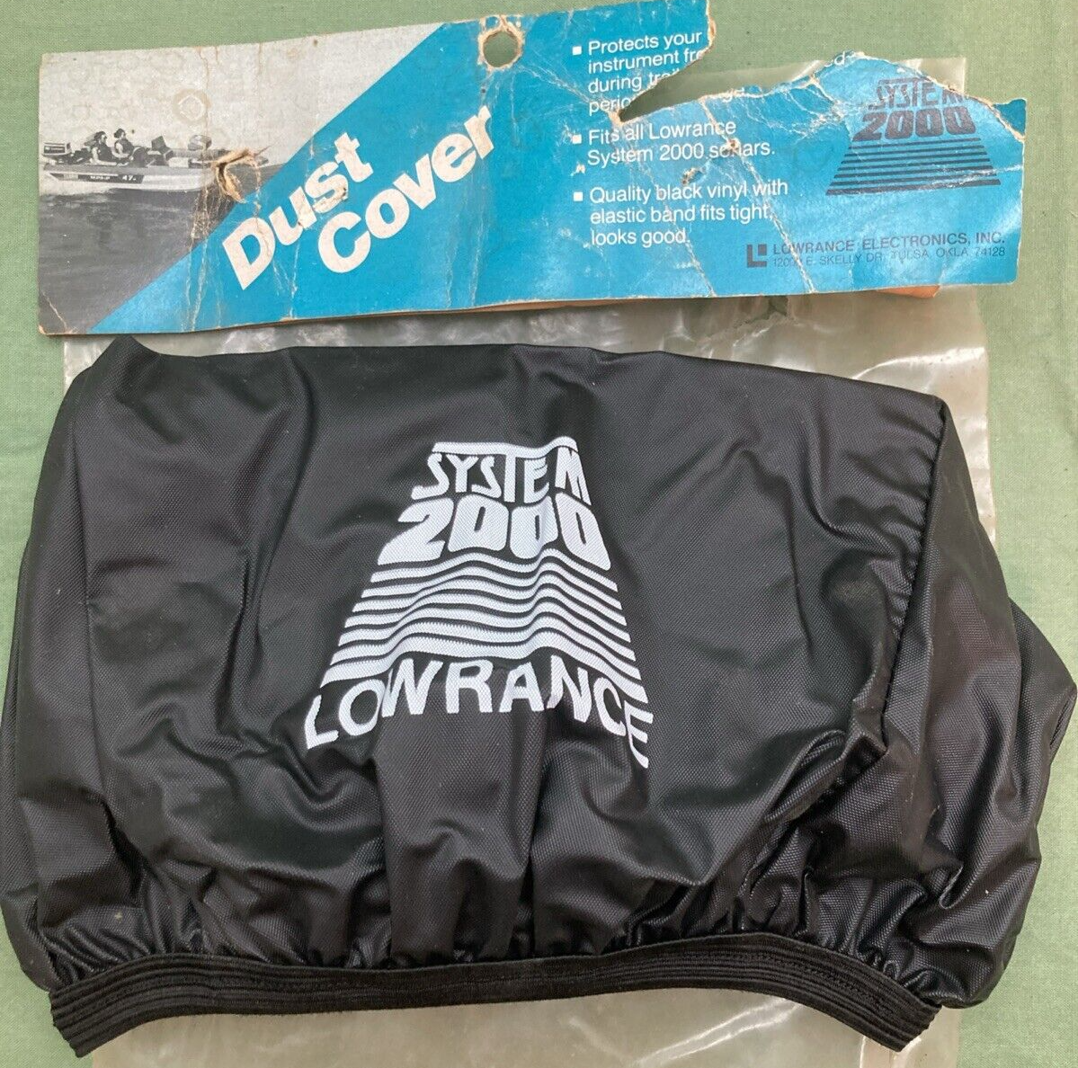 NEW GENUINE LOWRANCE DUST COVER SYSTEM 2000 BLACK VINYL