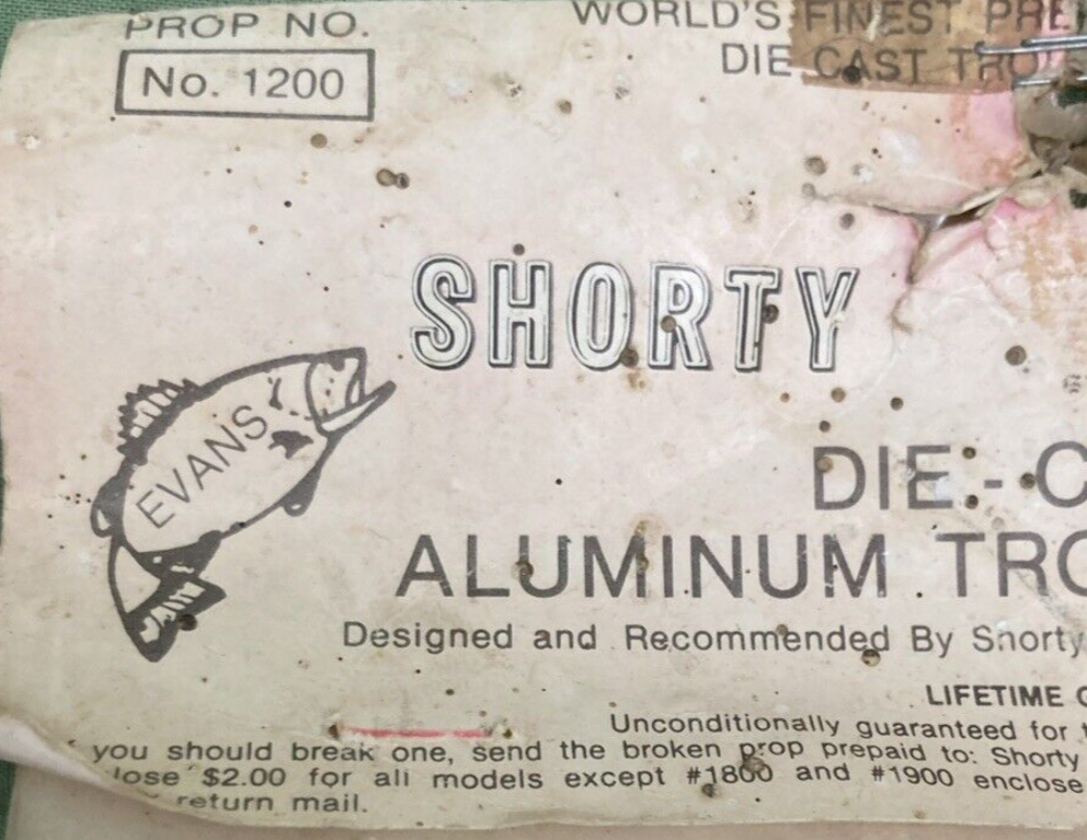 NEW GENUINE SHORTY EVANS 1200 Die-Cast Aluminum Propeller SilverTrol (70-80)