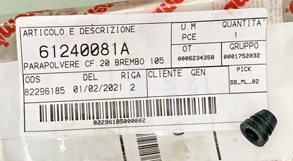NEW GENUINE DUCATI  61240081A DUST PLUG