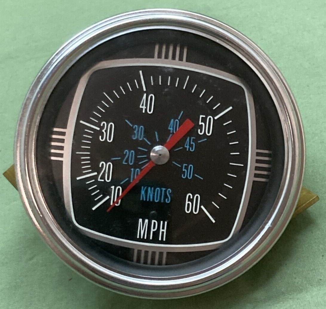 NEW MERICA 513AY-S-9 MARINE SPEEDOMETER 60MPH 50 KNOTS