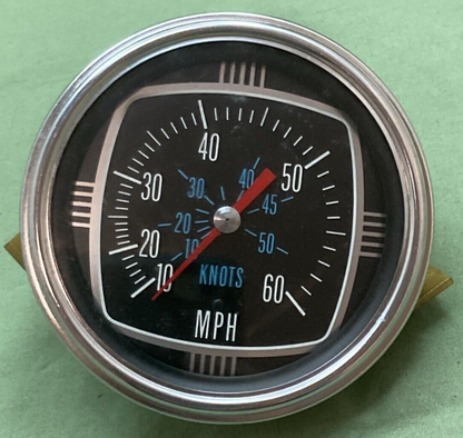 NEW MERICA 513AY-S-9 MARINE SPEEDOMETER 60MPH 50 KNOTS