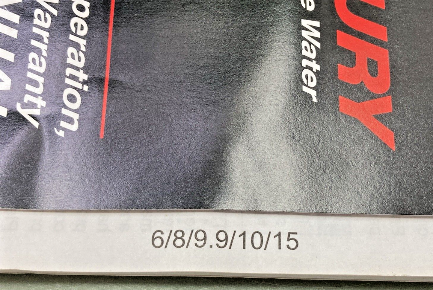 GEN. MERCURY 90-10104050 6/8/9.9/10/15 OUTBOARD OPERATION MAINTENANCE MANUAL '04