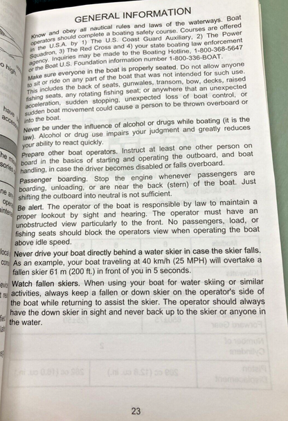 GEN. MERCURY 90-10104050 6/8/9.9/10/15 OUTBOARD OPERATION MAINTENANCE MANUAL '04
