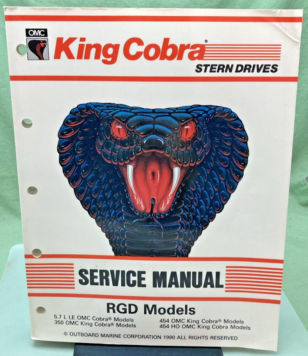 OMC KING COBRA 507954 STERN DRIVES RGD MODELS SERVICE MANUAL 1990
