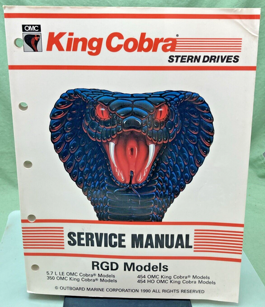 OMC KING COBRA 507954 STERN DRIVES RGD MODELS SERVICE MANUAL 1990