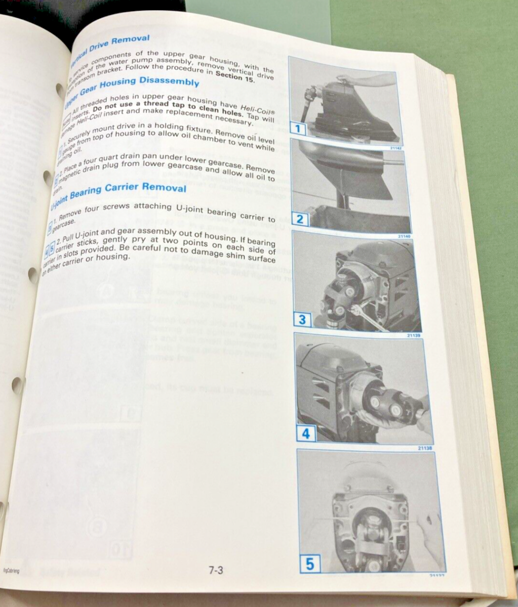 OMC KING COBRA 507954 STERN DRIVES RGD MODELS SERVICE MANUAL 1990