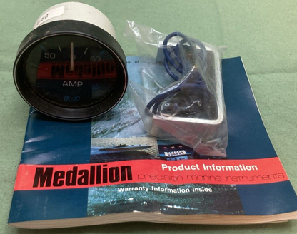 NEW MEDALLION MA-690-20 AMMETER 50-0-50 W/ HARDWARE & INSTRUCTIONS