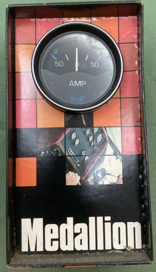NEW MEDALLION MA-690-20 AMMETER 50-0-50 W/ HARDWARE & INSTRUCTIONS