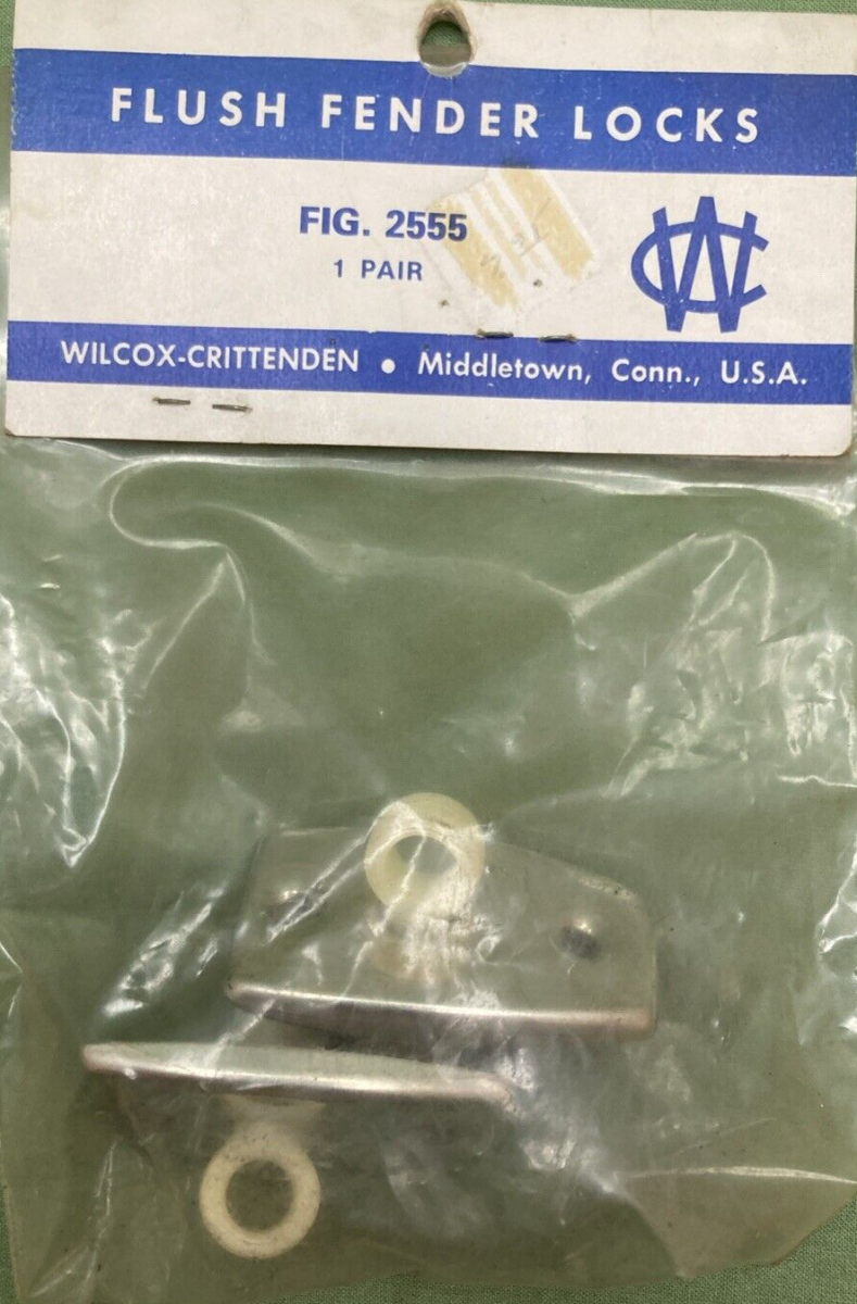 QTY 2 NEW GENUINE WILCOX-CRITTENDEN 2555 FLUSH FENDER LOCKS