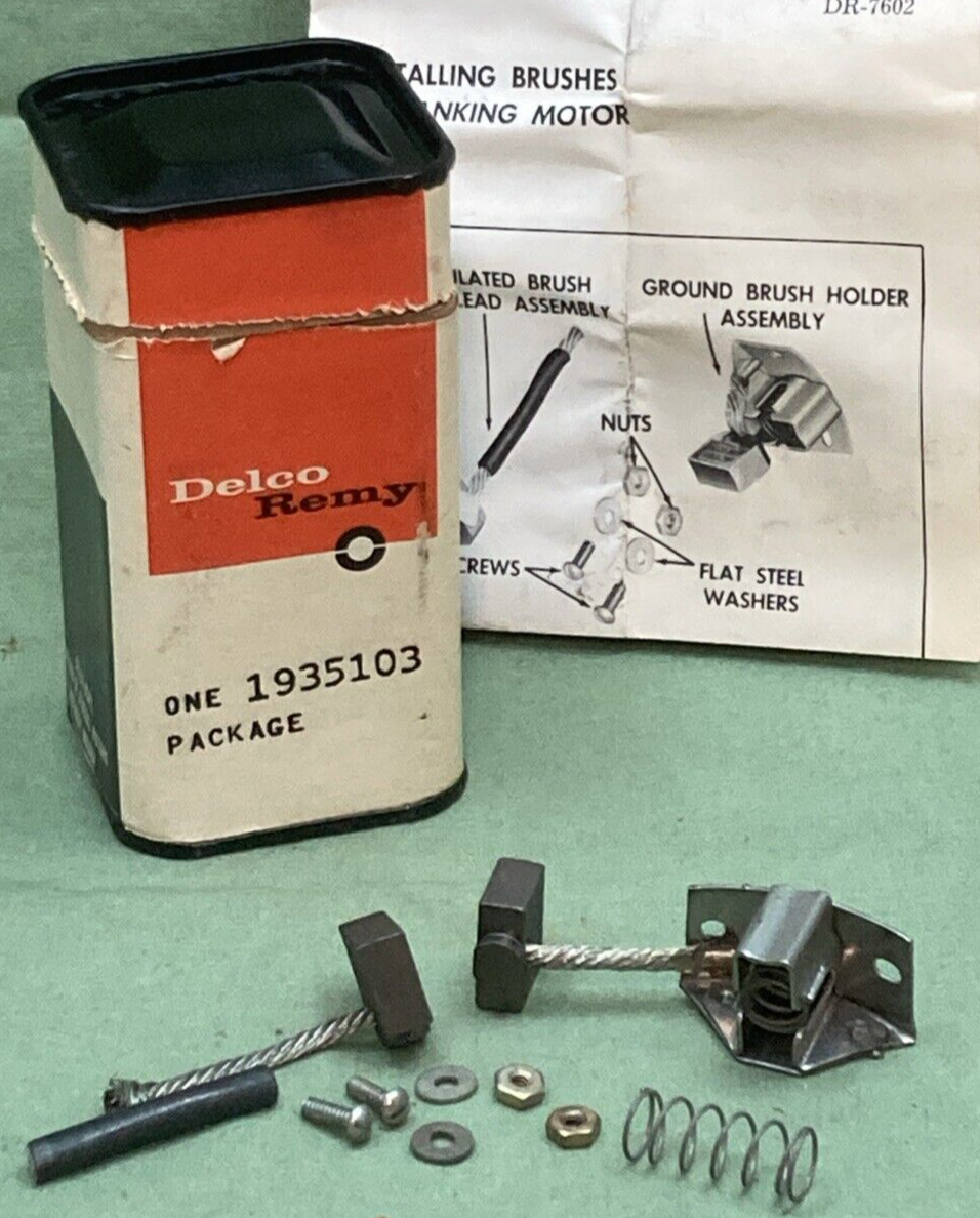 NEW GENUINE DELCO REMY 193503 BRUSH ASSEMBLY 26041 W/ HARDWARE