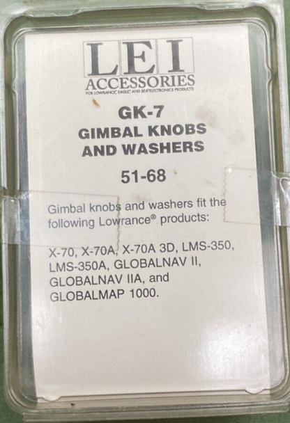 QTY 2 NEW GENUINE LEI GK-7 GIMBAL KNOB & WASHER SETS