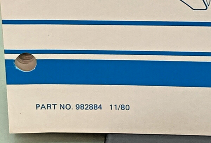 OMC 982884 STERN DRIVE 120, 140, 3.8 LITRE, 185, 200, 230, 260 MODELS MANUAL '80