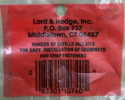 QTY 48 NEW LORD & HODGE 1073A-0 GROMMET REFILLS  1/4" BRASS SIZE 0