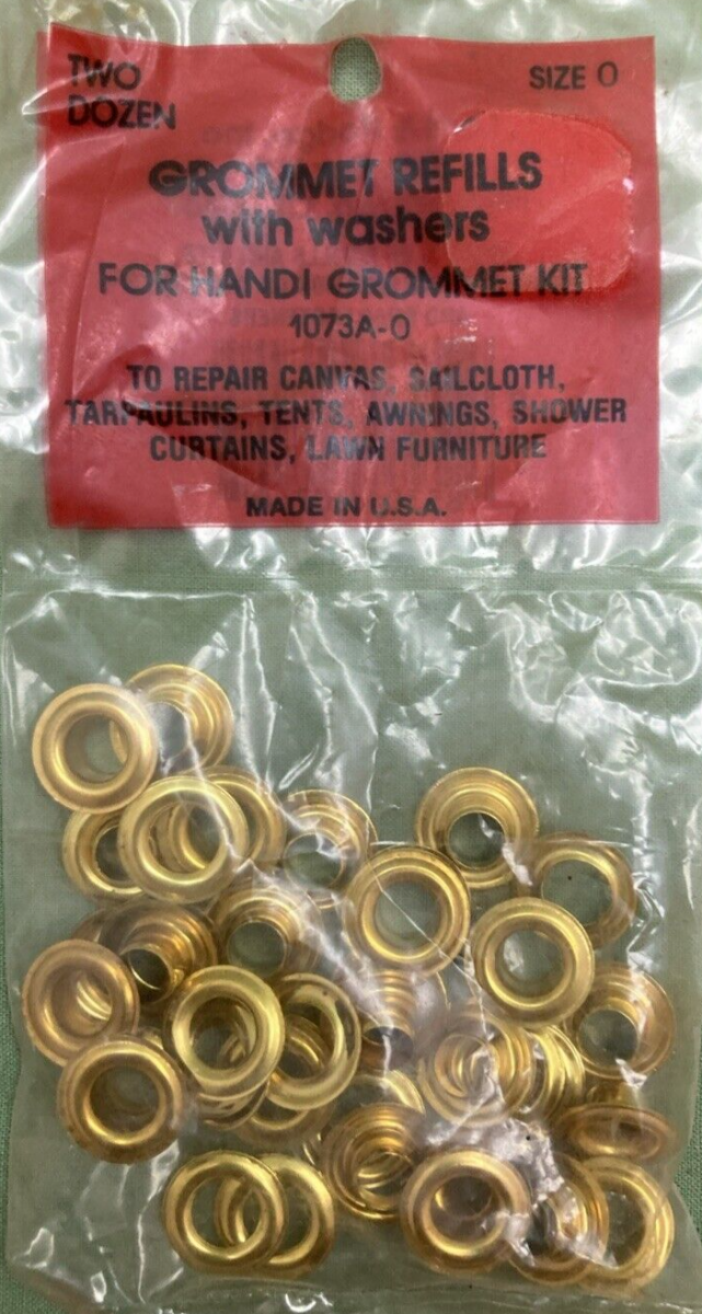 QTY 48 NEW LORD & HODGE 1073A-0 GROMMET REFILLS  1/4" BRASS SIZE 0