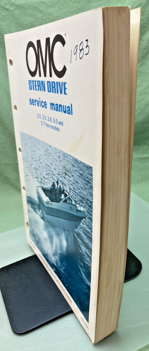 OMC 983441 STERN DRIVE 2.5, 3.0, 3.8, 5.0, AND 5.7 LITRE MODELS MANUAL 1983