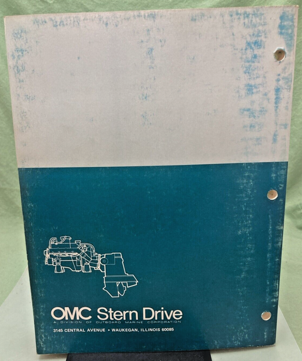 OMC 980627 STERN DRIVE AND INBOARD ENGINES SERVICE MANUAL 1974