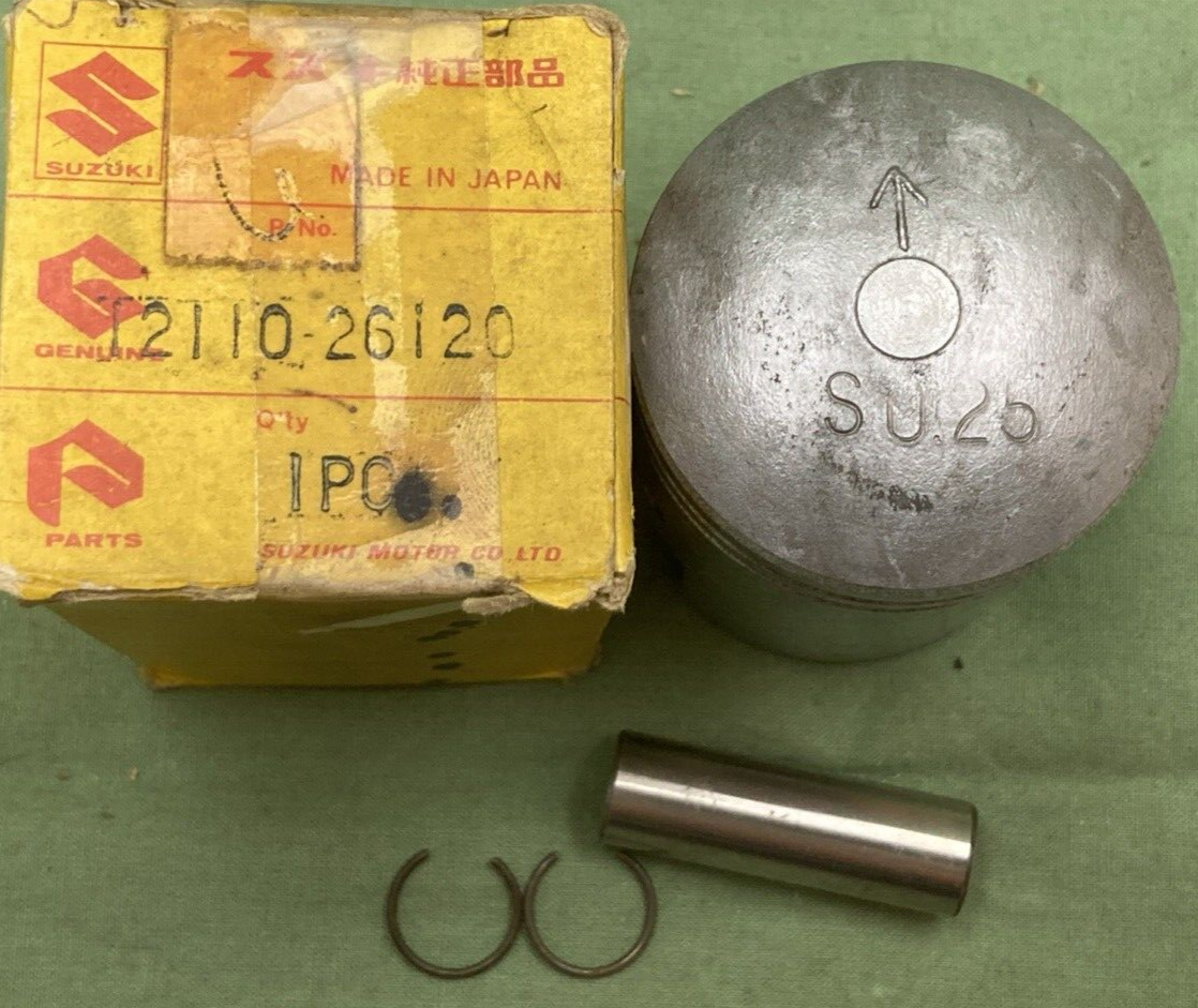 NEW GENUINE SUZUKI 12110-26120 PISTON KIT CRANKSHAFT FOR TM75 TS75 W/ PIN CLIPS