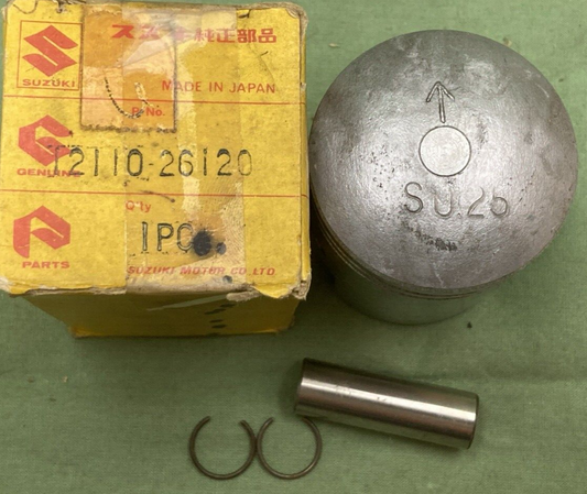 NEW GENUINE SUZUKI 12110-26120 PISTON KIT CRANKSHAFT FOR TM75 TS75 W/ PIN CLIPS