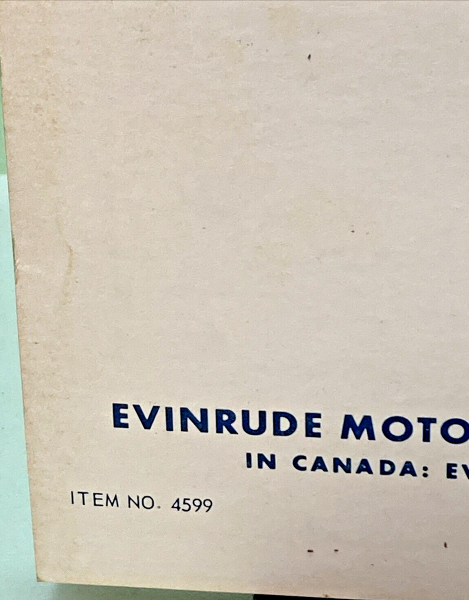 EVINRUDE 4599 STARFLITE 115 HP MODEL 115983 SERVICE MANUAL 1969