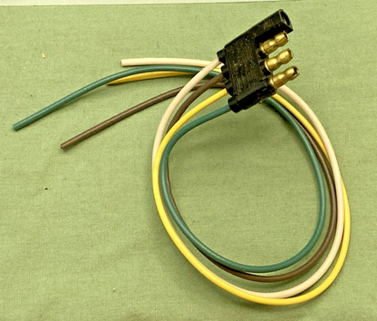 QTY 2 NEW GENUINE GENERAL SWITCHES 4405 4-WAY FLAT CONNECTOR PLUG WITH 12" WIRES