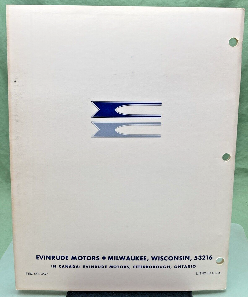 EVINRUDE 4597 TRIUMPH 55 HP MODELS 55972, 55973 SERVICE MANUAL 1969