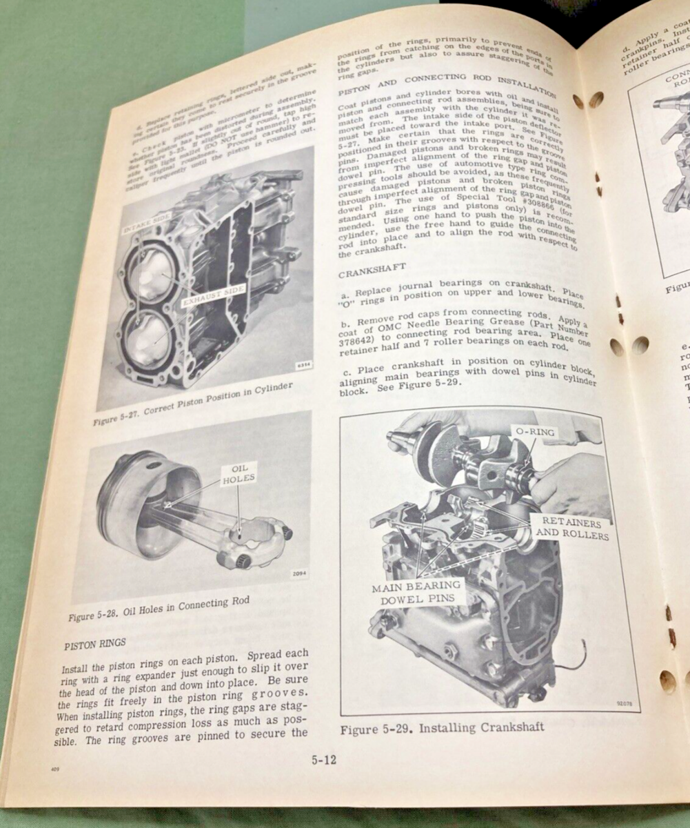 EVINRUDE 4596 BIG TWIN BIG TWIN ELECTRIC LARK 40 HP MODELS SERVICE MANUAL 1969
