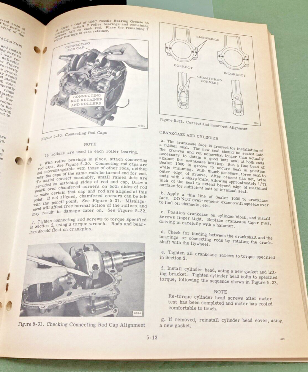 EVINRUDE 4596 BIG TWIN BIG TWIN ELECTRIC LARK 40 HP MODELS SERVICE MANUAL 1969