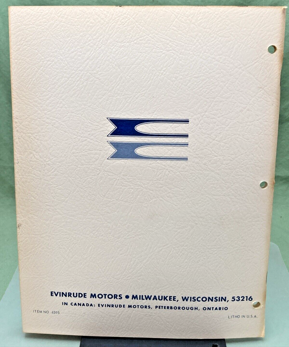 EVINRUDE 4595 SKI-TWIN SKI-TWIN ELECTRIC 33 HP MODELS SERVICE MANUAL 1969