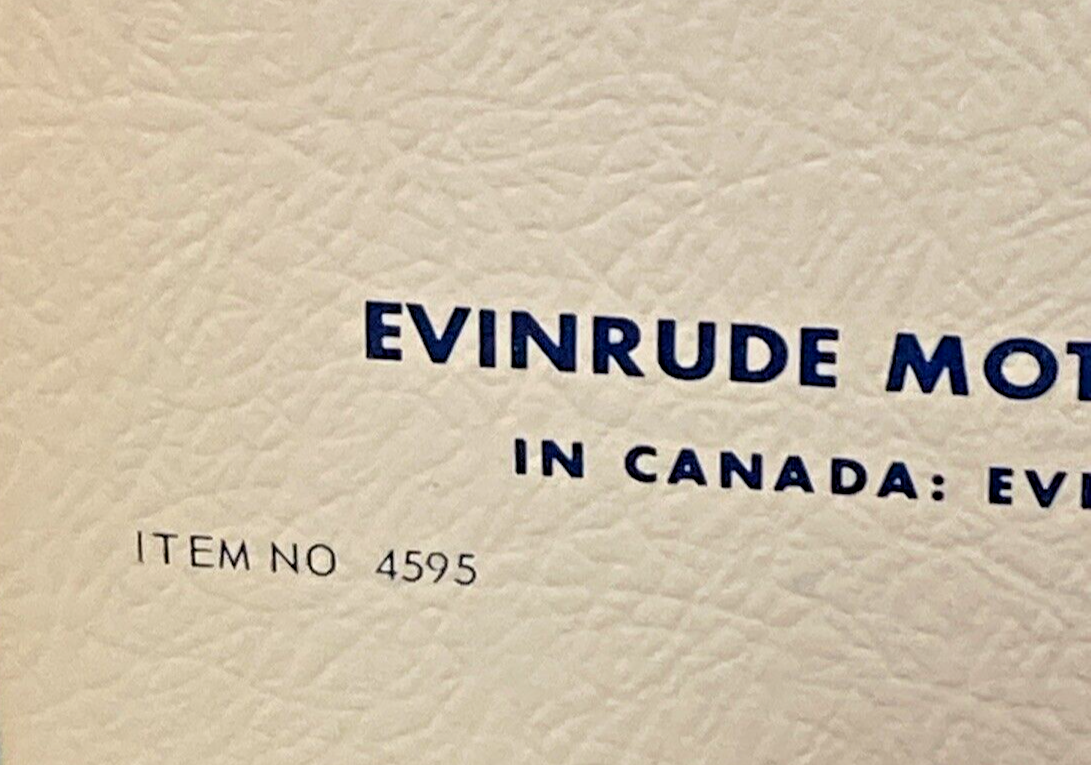 EVINRUDE 4595 SKI-TWIN SKI-TWIN ELECTRIC 33 HP MODELS SERVICE MANUAL 1969