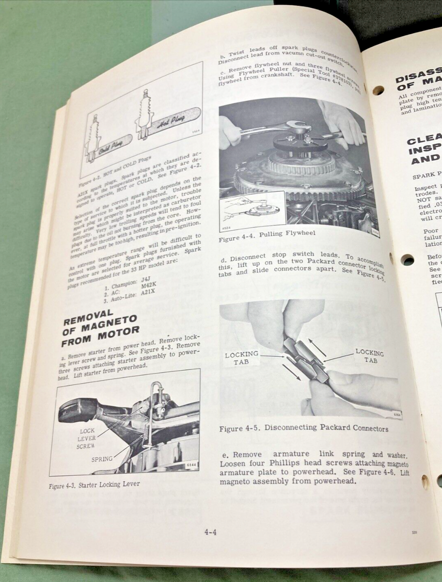 EVINRUDE 4595 SKI-TWIN SKI-TWIN ELECTRIC 33 HP MODELS SERVICE MANUAL 1969