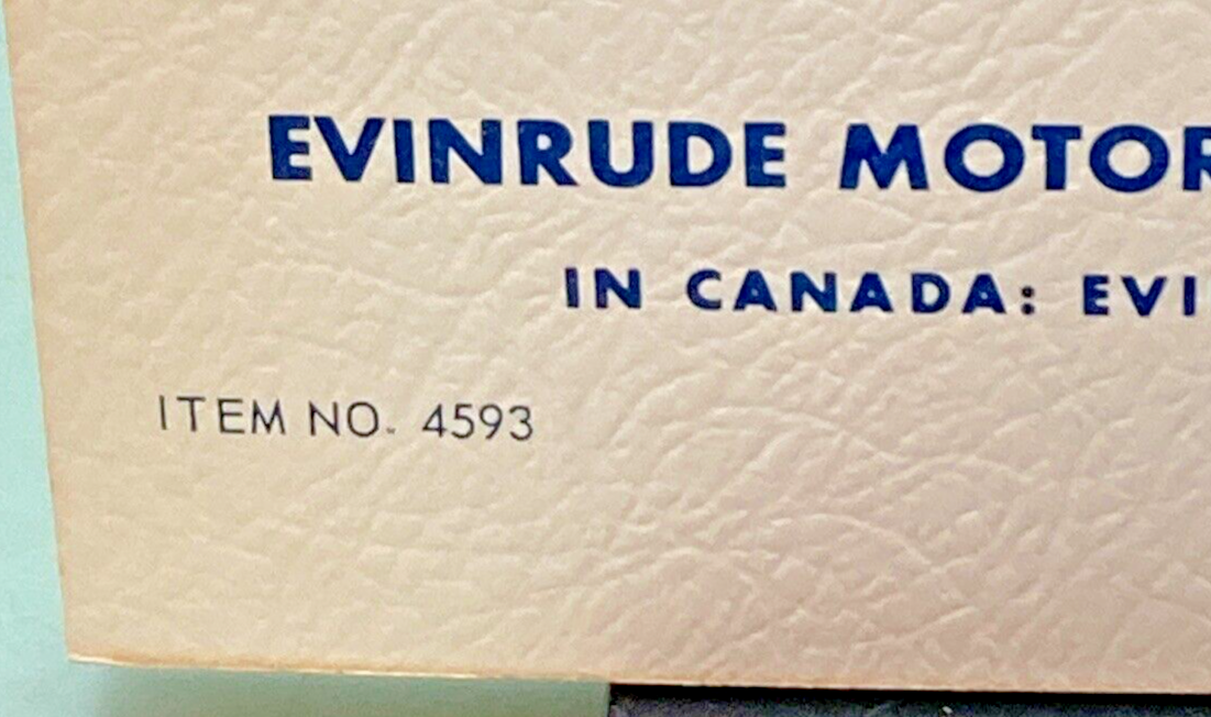 EVINRUDE 4593 FASTWIN 18 HP MODELS 18902, 18903 SERVICE MANUAL 1969