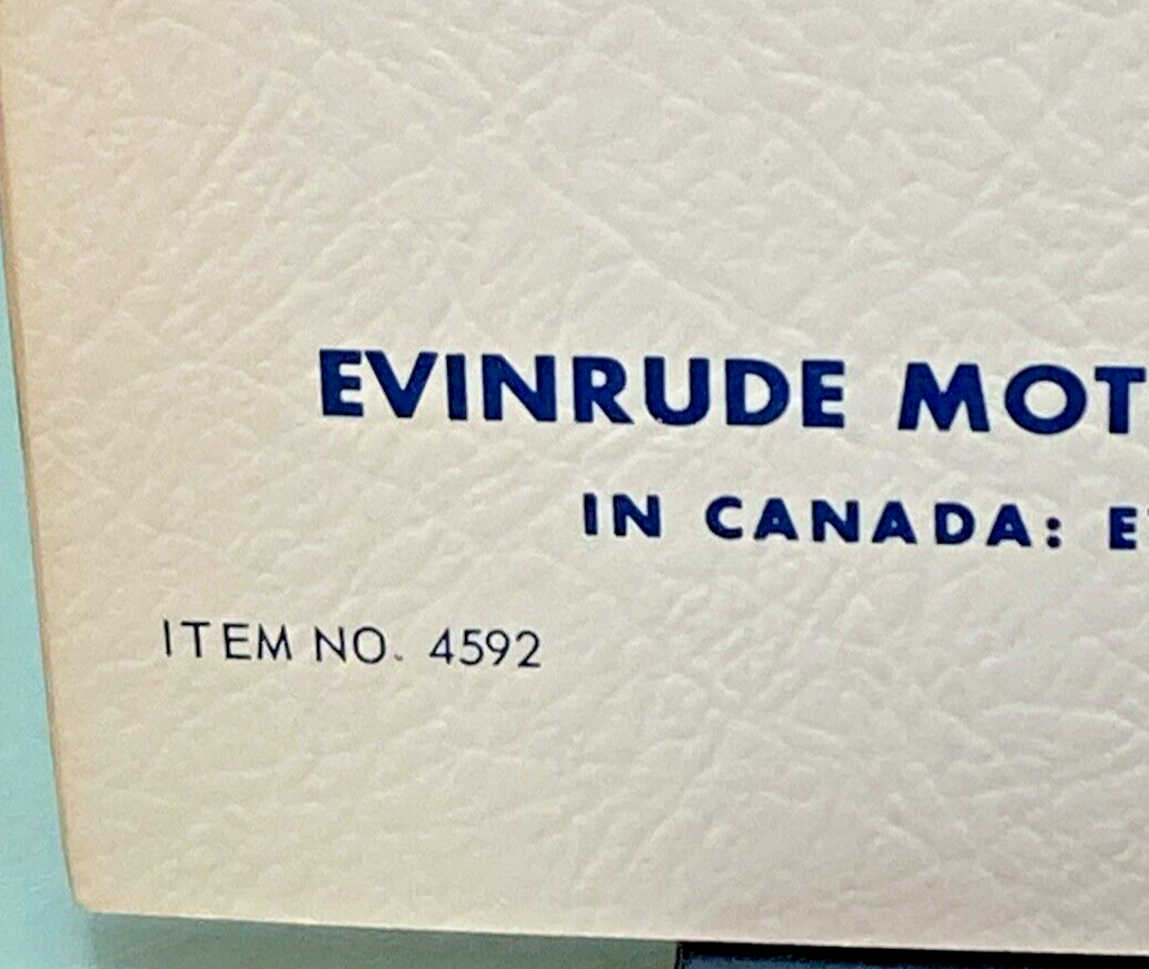 EVINRUDE 4592 SPORTWIN 9 1/2 HP MODELS 9922, 9923 SERVICE MANUAL 1969