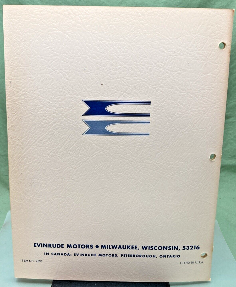 EVINRUDE 4591 FISHERMAN 6 HP MODELS 6902, 6903 SERVICE MANUAL 1969