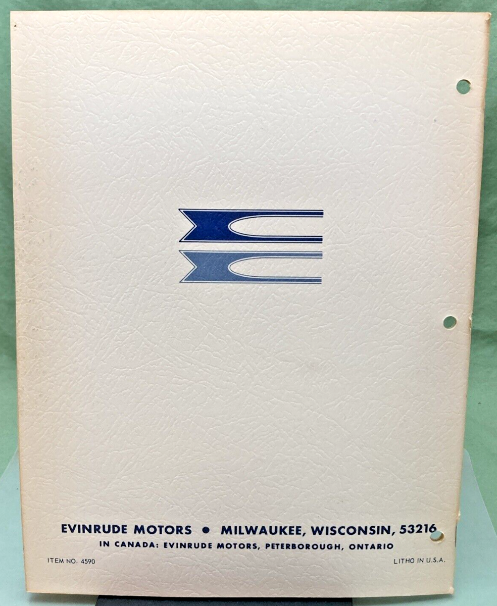 EVINRUDE 4590 LIGHTWIN YACHTWIN 4 HP MODELS 4902, 4906, 4936 SERVICE MANUAL 1969