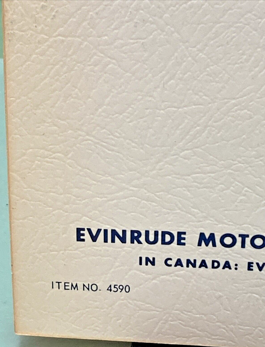 EVINRUDE 4590 LIGHTWIN YACHTWIN 4 HP MODELS 4902, 4906, 4936 SERVICE MANUAL 1969