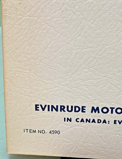 EVINRUDE 4590 LIGHTWIN YACHTWIN 4 HP MODELS 4902, 4906, 4936 SERVICE MANUAL 1969