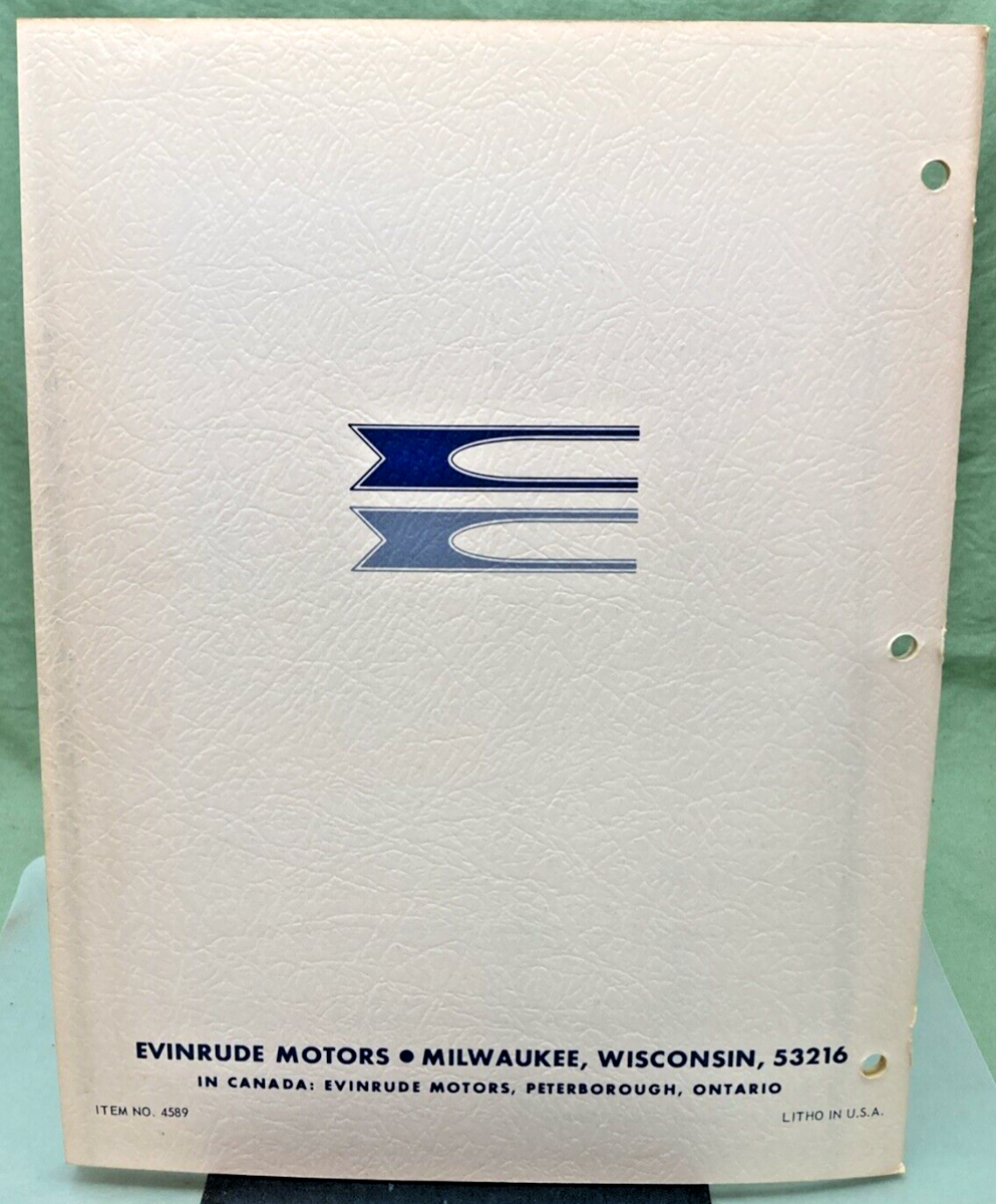 EVINRUDE 4589 MATE 1 1/2 HP MODELS 1902 SERVICE MANUAL 1969