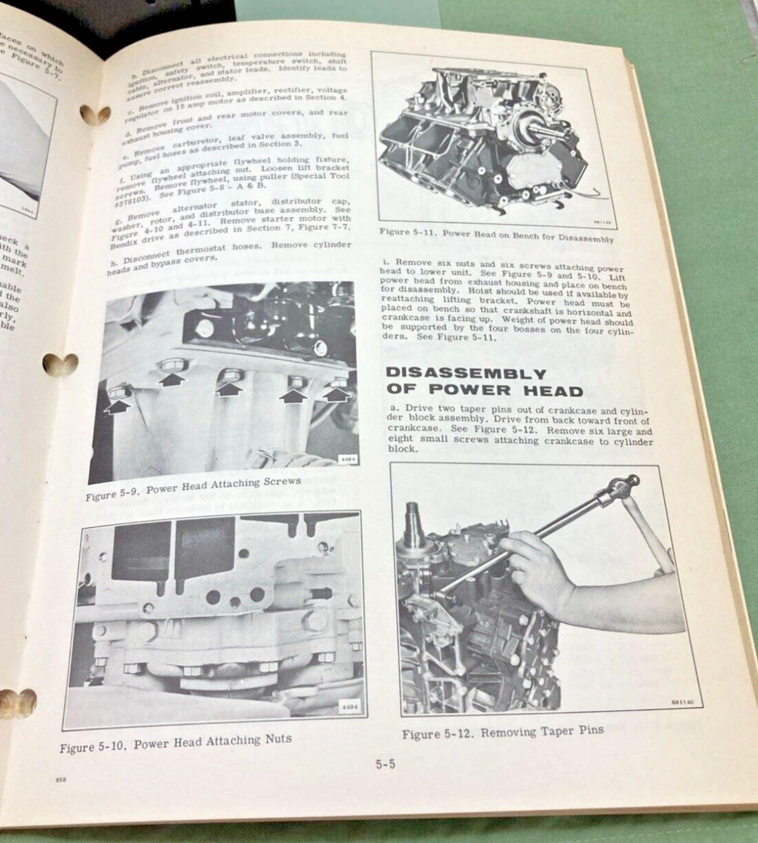 EVINRUDE 4487 4486 SERVICE MANUAL LOT 1968