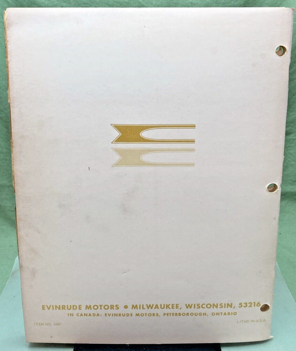 EVINRUDE 4487 4486 SERVICE MANUAL LOT 1968