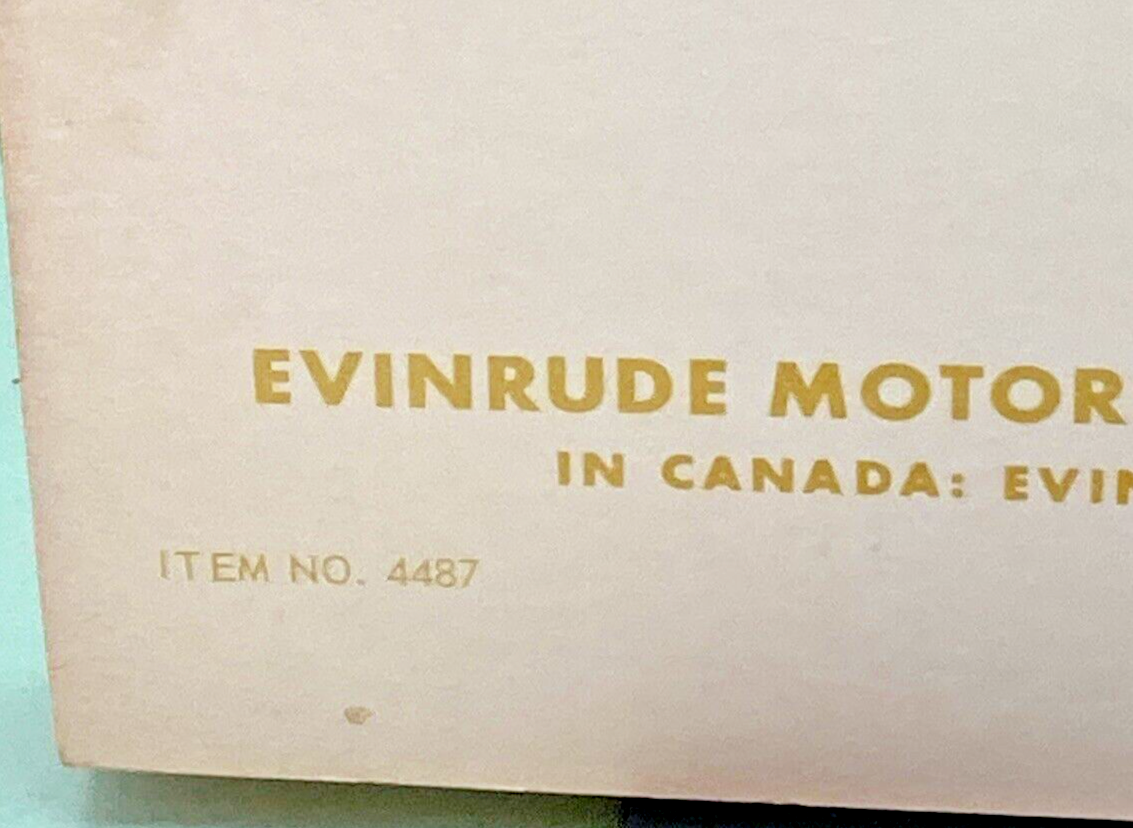 EVINRUDE 4487 4486 SERVICE MANUAL LOT 1968