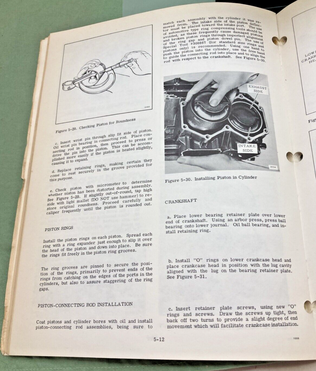 EVINRUDE 4487 4486 SERVICE MANUAL LOT 1968